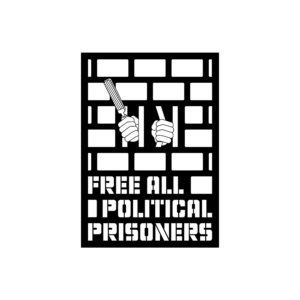 Lot de 50 stickers Free all prisoners