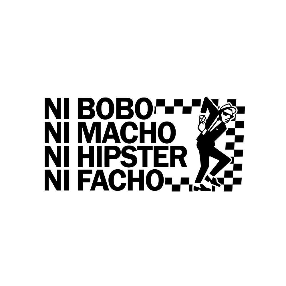 Lot de 50 stickers Ni bobo Ni macho Ni hipster Ni facho